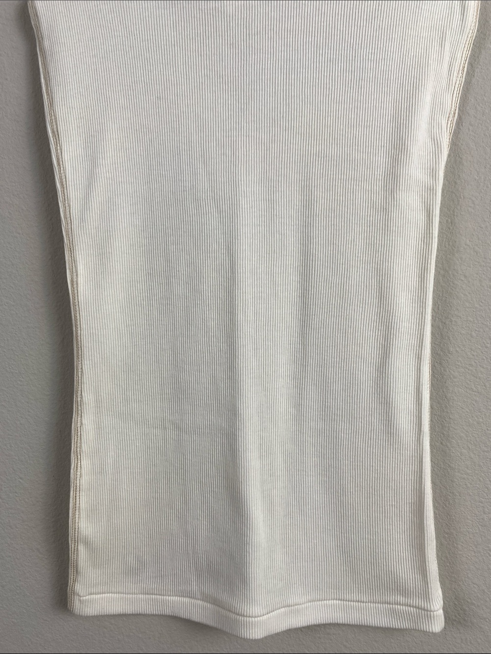 Abercrombie & Fitch Vintage Fitted Ribbed Short Sleeve Tee | Semi Sheer | White - Picture 6 of 14